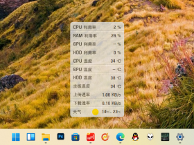 EsnPc_Dark_weather 和 EsnPc_Light_weather For TrafficMonitor 带天气插件的皮肤