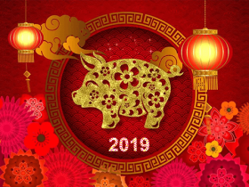 Windows 10猪年免费主题 Year of the Pig